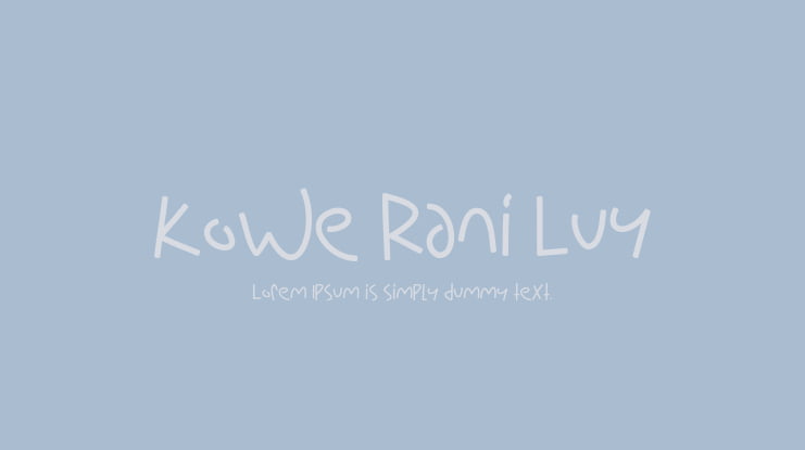 Kowe Rani Luy Font