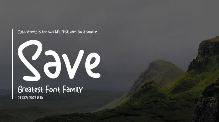 Save Greatest Font