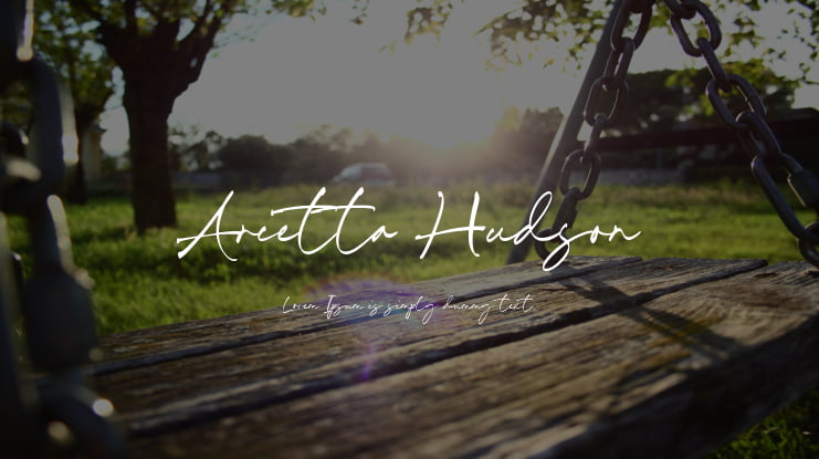 Arietta Hudson Font