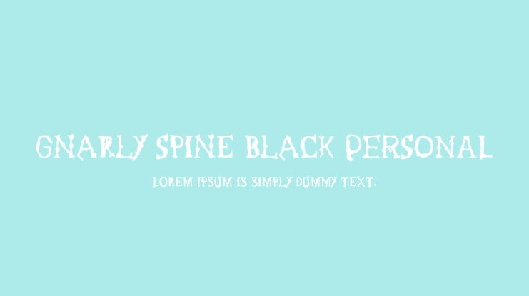 Gnarly Spine Black PERSONAL Font Family