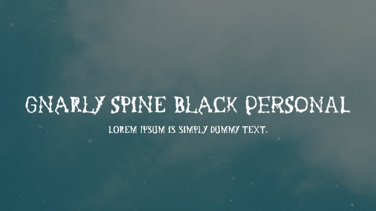 Gnarly Spine Black PERSONAL Font Family