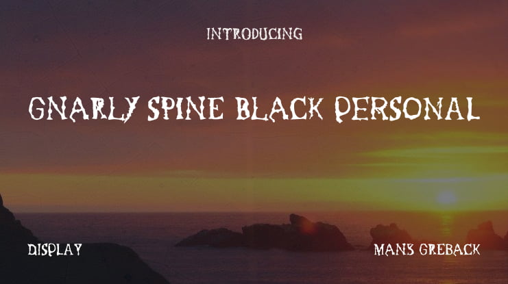 Gnarly Spine Black PERSONAL Font Family