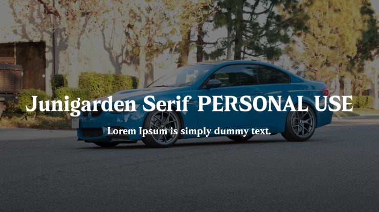 Junigarden Serif PERSONAL USE Font Family