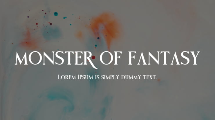 MONSTER OF FANTASY Font