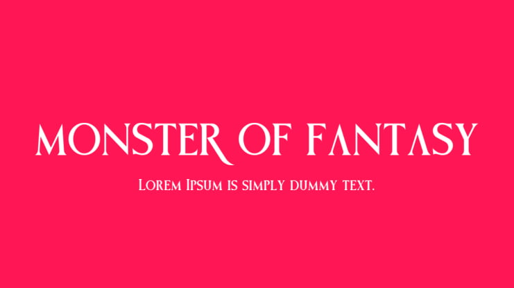 MONSTER OF FANTASY Font