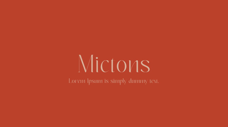 Mictons Font