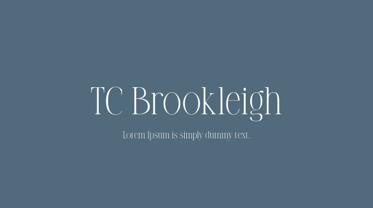 TC Brookleigh Font