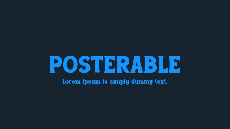 POSTERABLE Font