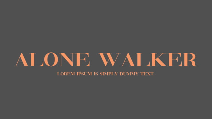 Alone Walker Font