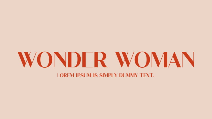 Wonder Woman Font