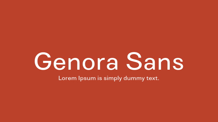 Genora Sans Font Family