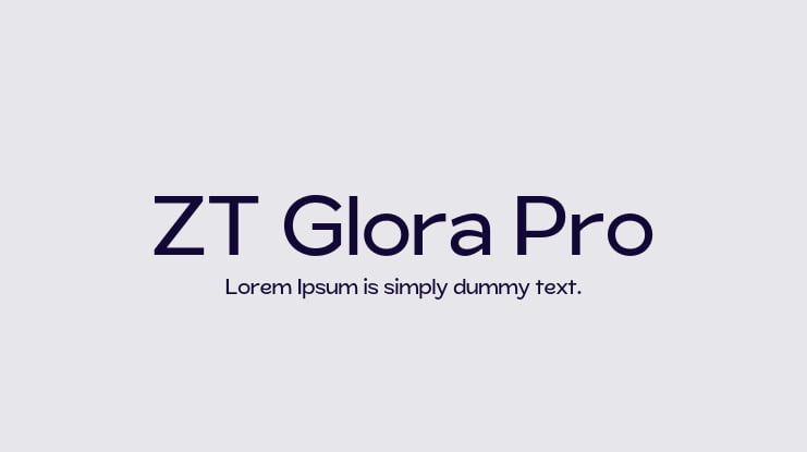 ZT Glora Pro Font Family