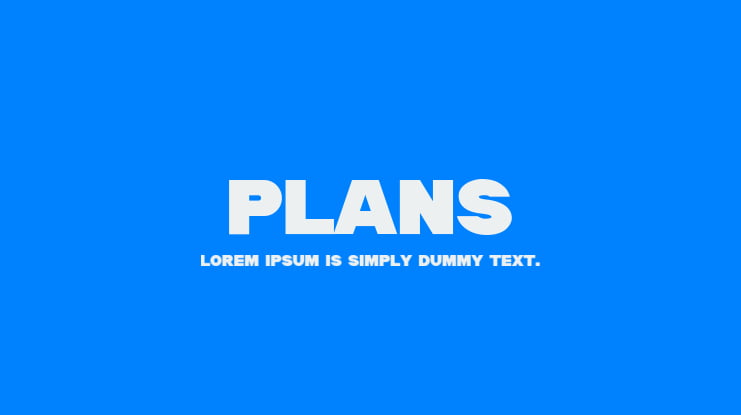 Plans Font