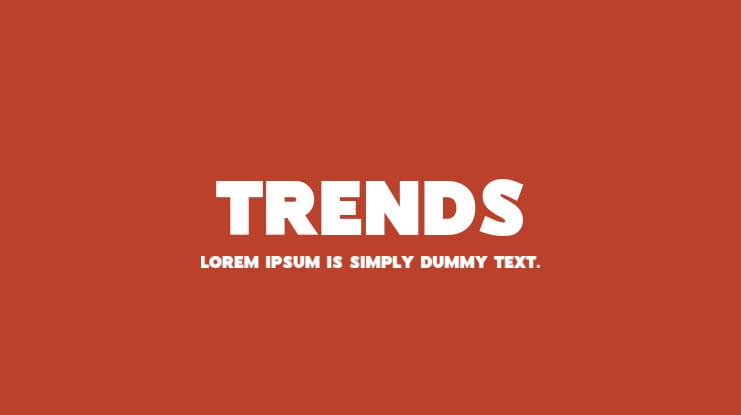 Trends Font