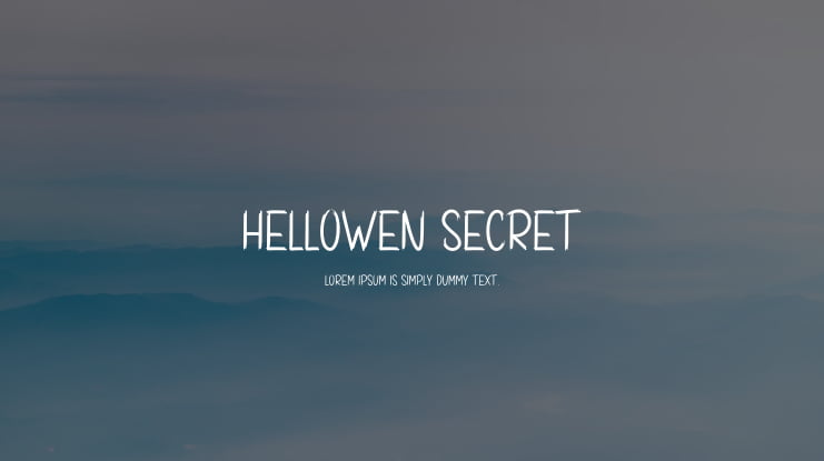 Hellowen Secret Font