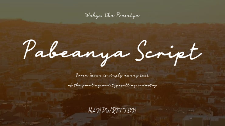 Pabeanya Script Font