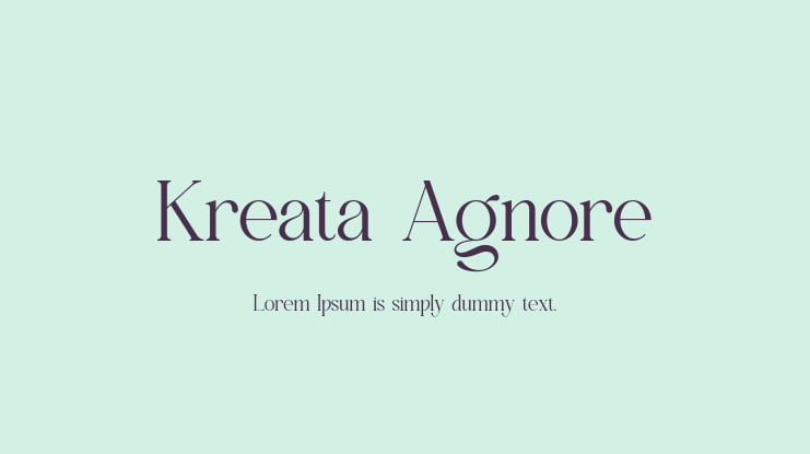 Kreata Agnore Font