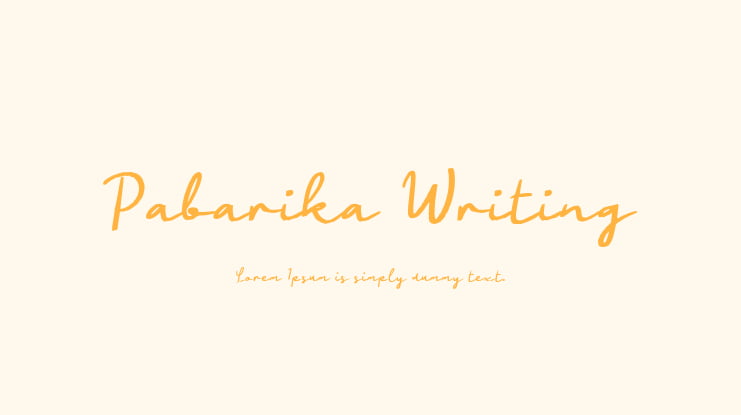 Pabarika Writing Font