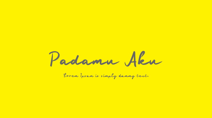 Padamu Aku Font