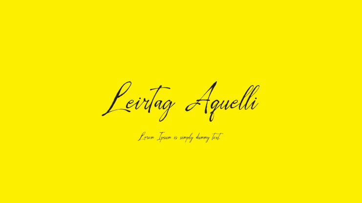 Leirtag Aquelli Font