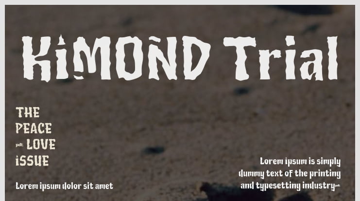 KIMOND Trial Font