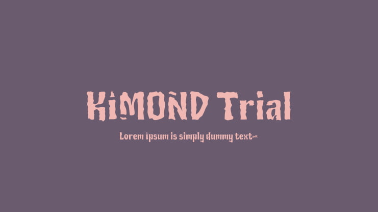 KIMOND Trial Font