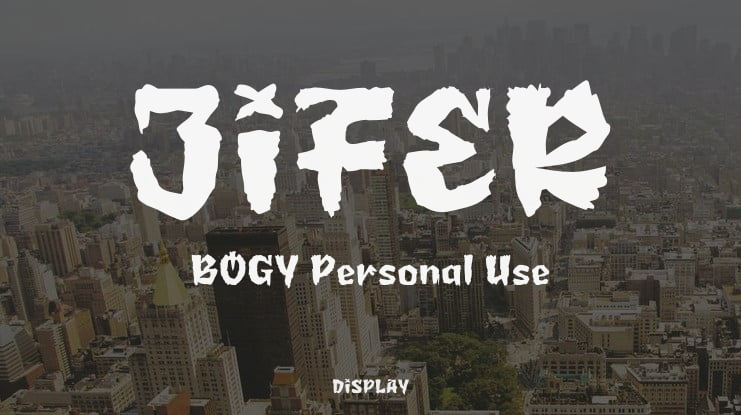 JIFER BOGY Personal Use Font