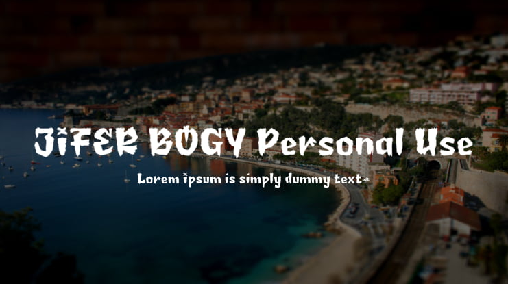 JIFER BOGY Personal Use Font