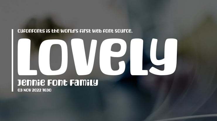 Lovely Jennie Font