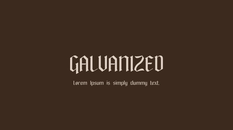 GALVANIZED Font