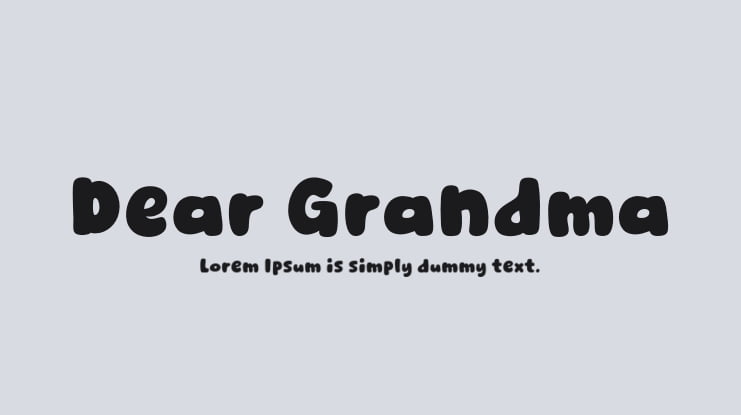 Dear Grandma Font