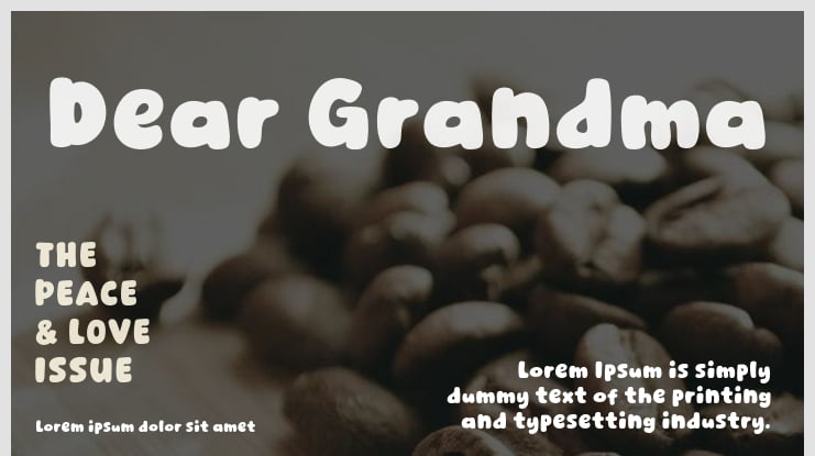 Dear Grandma Font