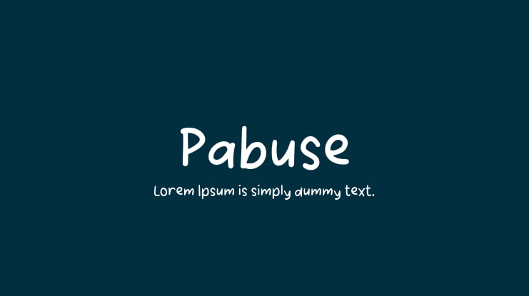 Pabuse Font