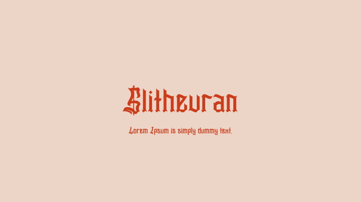 Slithevran Font