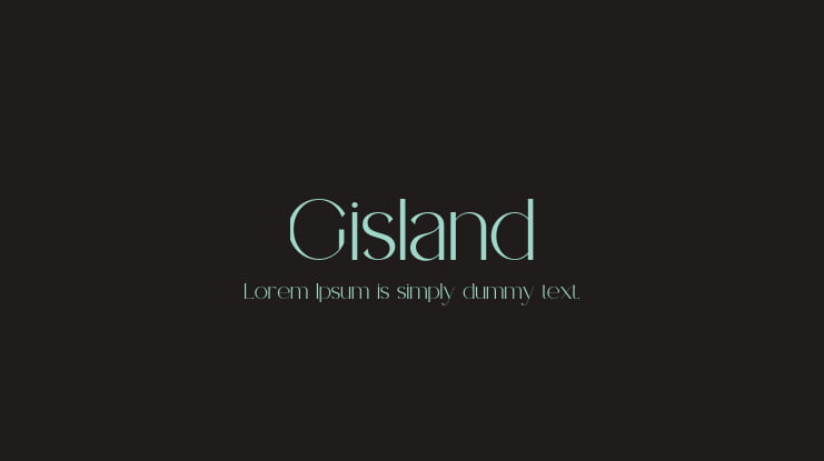 Gisland Font