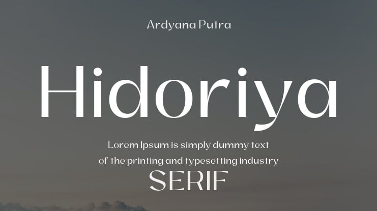 Hidoriya Font Family