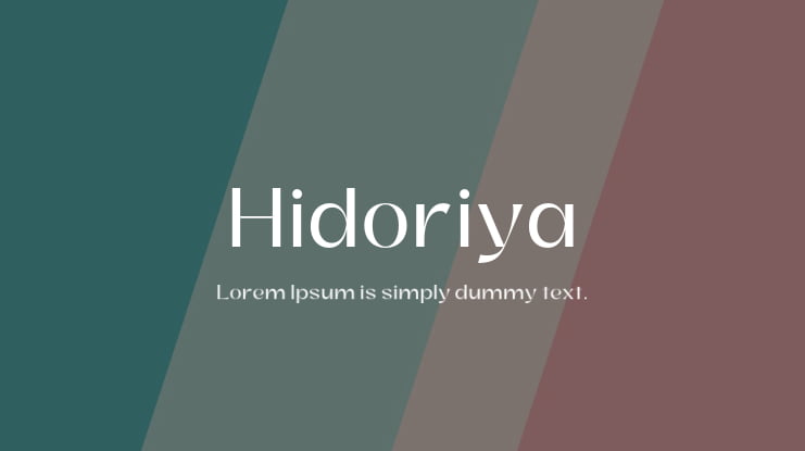 Hidoriya Font Family