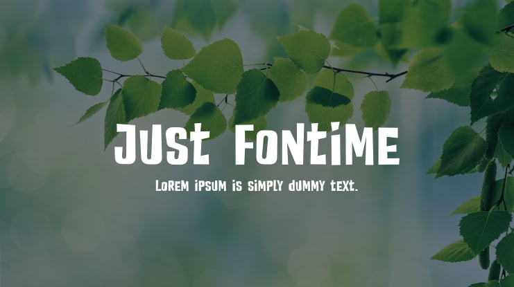 Just Fontime Font