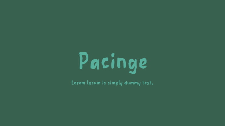 Pacinge Font