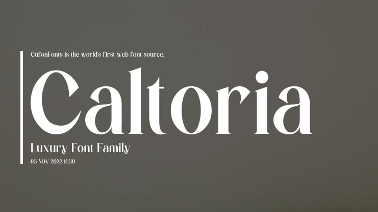 Caltoria Luxury Font