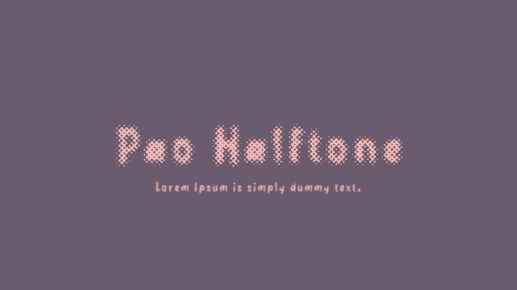 Pao Halftone Font