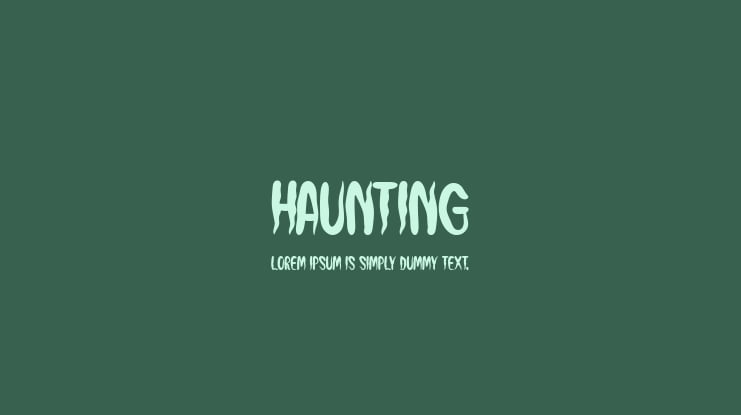 Haunting Font