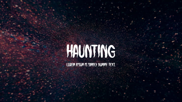 Haunting Font