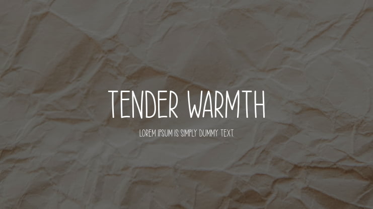 Tender Warmth Font