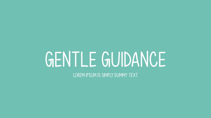 Gentle Guidance Font