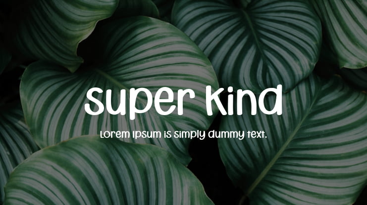 Super Kind Font