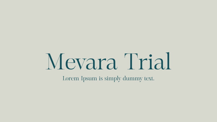 Mevara Trial Font