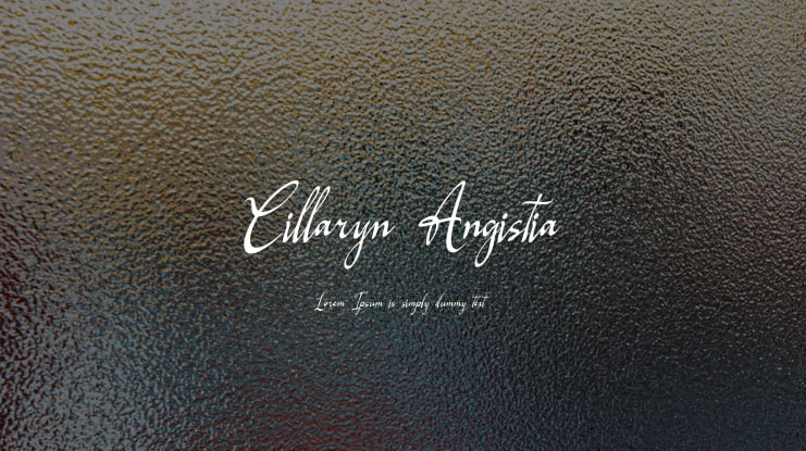 Cillaryn Angistia Font