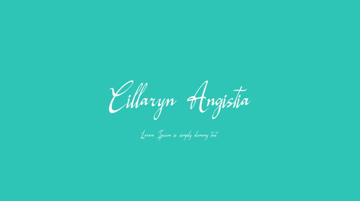 Cillaryn Angistia Font