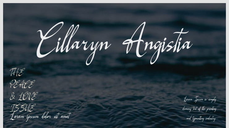 Cillaryn Angistia Font